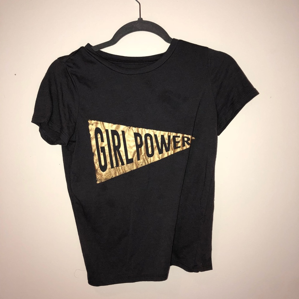 Gray and gold ( girl power) shirt